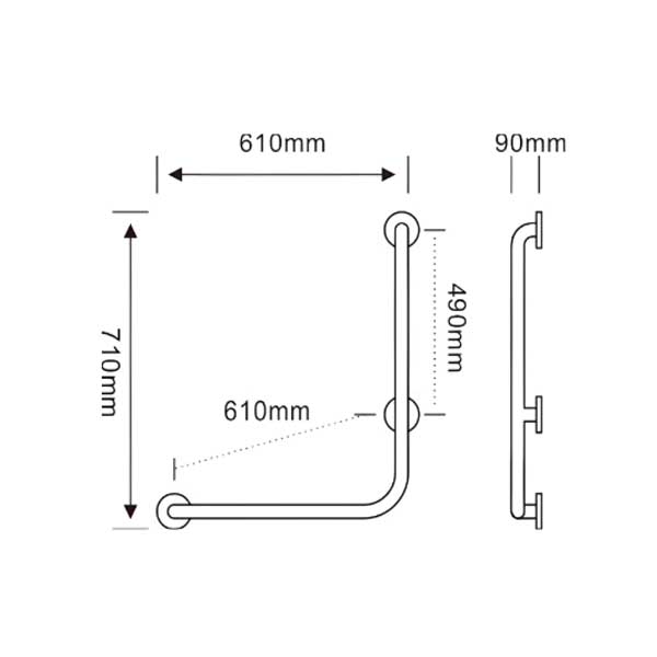 Thanh vịn Ecobath EC6104R 2 Thanh vịn Ecobath EC6104R