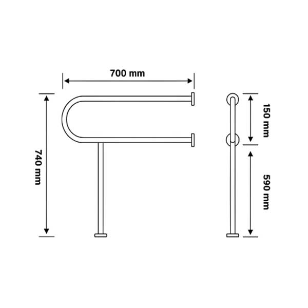 Thanh vịn Ecobath EC6105 2 Thanh vịn Ecobath EC6105