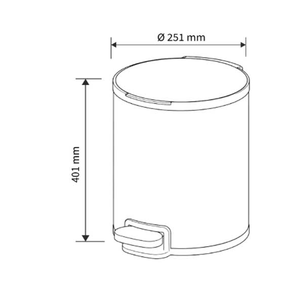 Thùng rác dung tích 12L Ecobath EC6801-12MT 2 Thùng rác dung tích 12L Ecobath EC6801-12MT